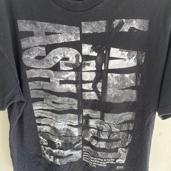 VTG Gustave Dore I am Not Ashamed Jesus Christian Kerusso Art T-Shirt Size XL - Picture 2 of 5